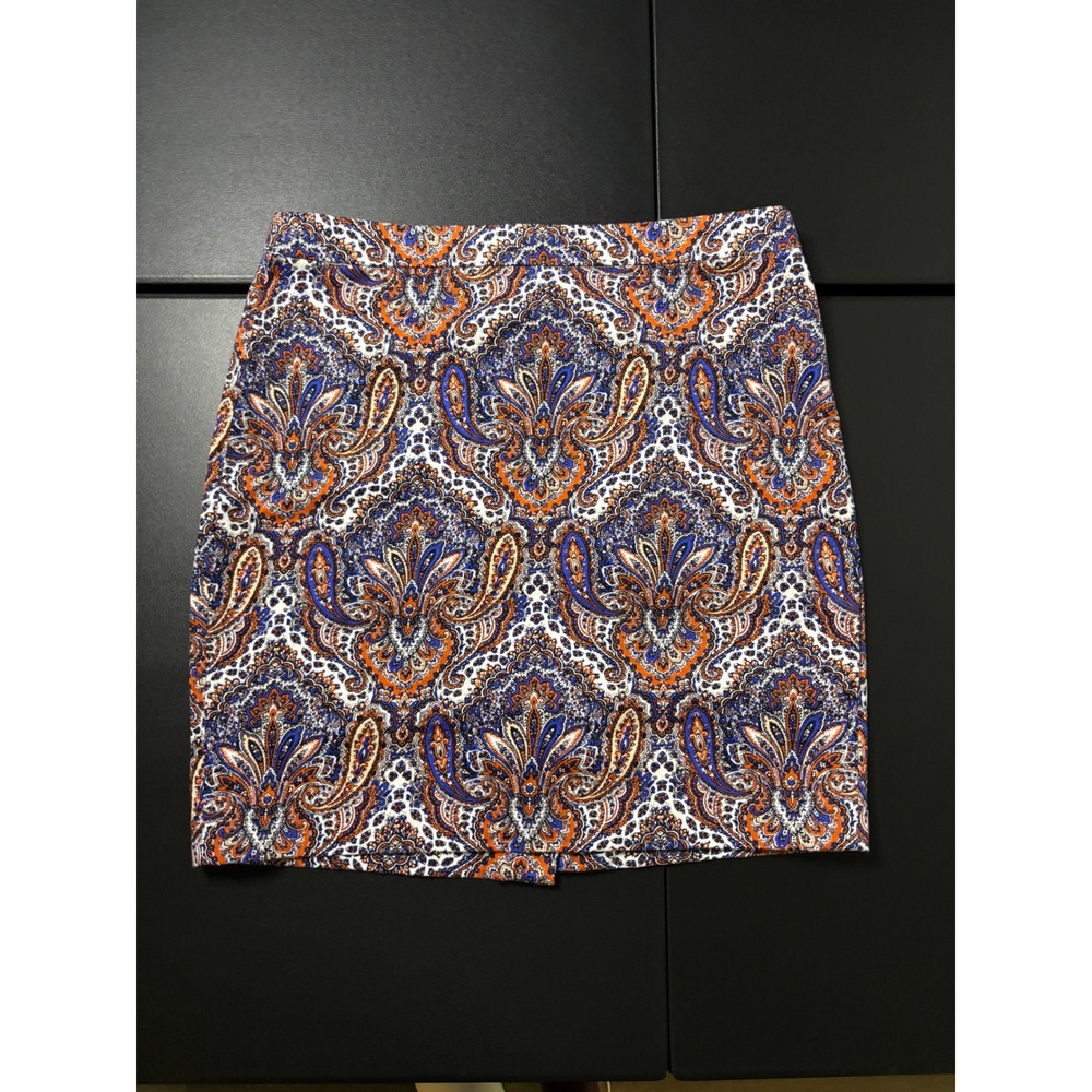 J.Crew Multicolor Paisley The Pencil Skirt Women 8